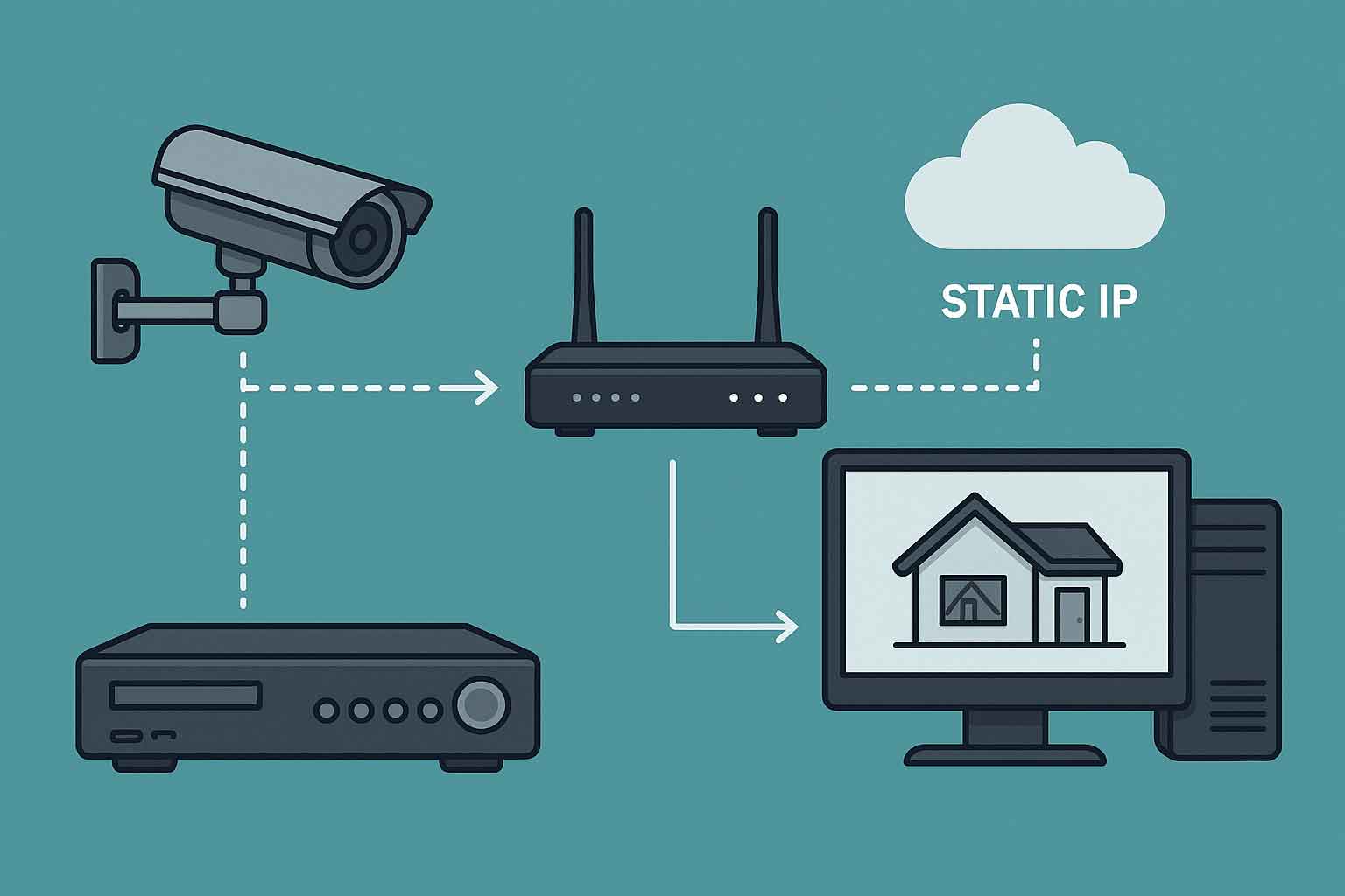 آموزش انتقال تصویر با آی‌پی استاتیک (Static IP)